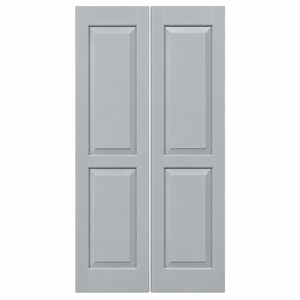 Volets extérieurs en bois à panneaux surélevés gris clair, paire de volets décoratifs pour fermes, cottages et maisons traditionnelles - Product Image 1