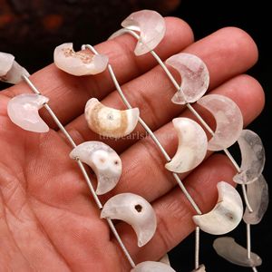 Natural Solar Quartz <b>Moon</b> Beads 15-16mm Quartz Hand Carved Crescent Gemstone Beads Wholesale Bulk <b>Crystal</b> Beads 8 Inch Strand - Product Image 5
