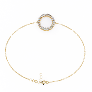 Bracelet en or rose 10 carats avec diamants, taille brillant ronde, minimaliste, pour femme, à porter au quotidien, diamants blancs de laboratoire couleur G - Product Image 6