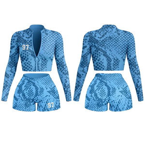 Conjunto de Ropa Deportiva de Dos Piezas con Estampado de Leopardo Personalizado para Verano, Camiseta y Pantalones Cortos con Estampado de Guepardo para Mujer - Product Image 3