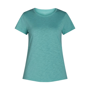 T-shirts pour femmes de haute qualité, couleur unie, col rond, manches courtes, coupe ajustée, décontractés, parfaits pour l'été, fabriqués au Bangladesh. - Product Image 4