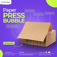 Feuilles de bulles en papier kraft enduit de kaolin à base de pâte de bois, recyclables et écologiques, double face (20x12 pouces) |   Impression offset