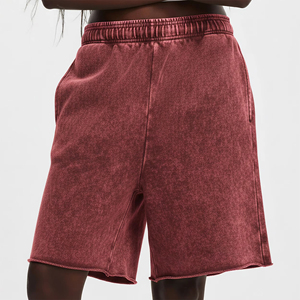 Shorts de mujer de algodón pesado con lavado ácido, estilo urbano, con logo personalizado, de secado rápido y transpirables, precio mayorista, ¡novedad! - Product Image 6