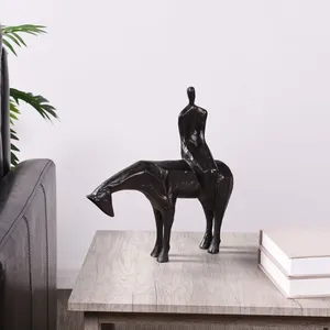 Sculpture artistique en fer faite à la main, centre de table décoratif moderne pour appartements de luxe et projets de villas, figurine en aluminium plaqué or - Product Image 3