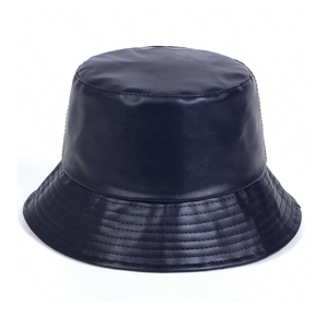 Chapeau Bob de Style Urbain en Cuir Véritable/PU de Haute Qualité, Casquette de Pêcheur à Large Bord Tendance, Unisexe, Protection Solaire Extérieure, Personnalisable - Product Image 6