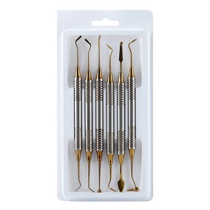 BAFA SURGICAL INSTRUMENTS Juego de 6 Espátulas Dentales para Relleno de Composite, Acero Inoxidable con Recubrimiento de Titanio, Mango Grueso - Product Image 3