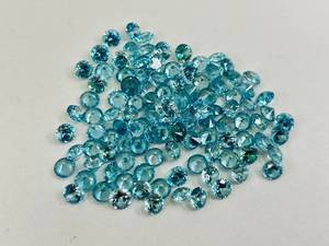 พลอยบลูเซอร์คอนธรรมชาติทรงกลมเจียระไน ขนาดต่างๆ คละไซส์ สำหรับทำเครื่องประดับ - Product Image 2