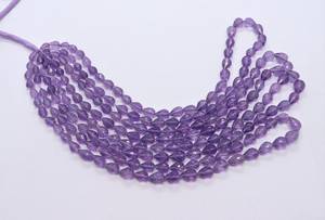 Perles en améthyste naturelle africaine facettées en forme de goutte d'eau 5x7 à 7x9MM, perles en pierre précieuse d'améthyste, brin de 16 pouces - Product Image 3