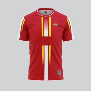 Maillots de sport personnalisés à col rond abordables, design imprimé par sublimation, logo d'équipe personnalisé, tissu polyester léger et respirant - Product Image 1