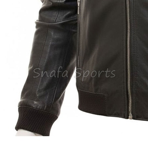 Hot Sales Custom Winter Plus Size Men's Leather Stylish Jackets Outdoor Men Zip up Fashion Leather Jackets for Men - Product Image 4