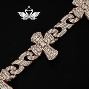 Colgante de Hip Hop con Moissanita Auténtica Ecológica, Plata 925, Joyería de Moda Disponible a Precio con Descuento - Product Image 3