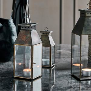 Ensemble de lanternes en métal rustique antique, boîte sans flamme personnalisée, décorations de Noël, nouvelle arrivée, fabrication artisanale, métal imperméable - Product Image 5