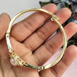 Freshwater Pearl AD <b>Bracelet</b> Stone <b>Bracelet</b> Gold Plated Pearl Jewelry <b>Bracelet</b> Wholesale Supplier - Product Image 2