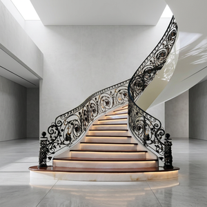 Victorian Cast Iron Stair <b>Railings</b> Indoor Rust Resistant <b>Wall</b> Mounted Balustrades For Staircase - Product Image 6