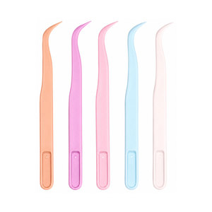 Pince à épiler professionnelle en plastique pour sourcils, à pointe inclinée, durable, de luxe, pour volume, épilation des cils et des sourcils, qualité A+ - Product Image 1