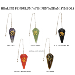 Muntaha Agate Dowsing ลูกตุ้มทรงกรวยทัวร์มาลีนสีดำจากอินเดีย-งานฝีมือคริสตัลอื่นๆ - Product Image 2