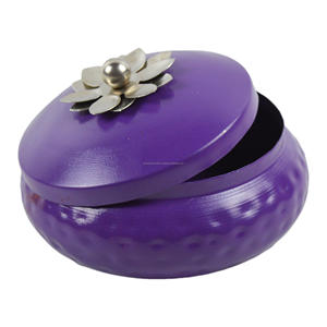 Pot en métal rangement vaisselle peinte récipient de service de Fruits secs bacs de rangement de bonbons boîtes conteneurs - Product Image 3