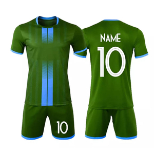 Conjunto de Camiseta de Fútbol Personalizada para Hombre, Azul y Rosa a Rayas, Sublimada, Manga Corta, Absorbe la Humedad, Ajuste Atlético, para Todas las Temporadas - Product Image 2
