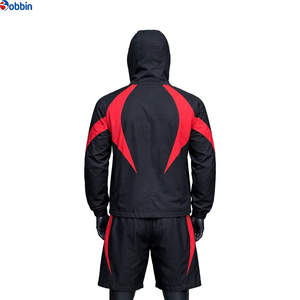 Ensemble coupe-vent unisexe pour homme, confortable, avec logo personnalisé, patchwork réfléchissant, veste zippée, short de sport en nylon, ensembles de survêtements - Product Image 1