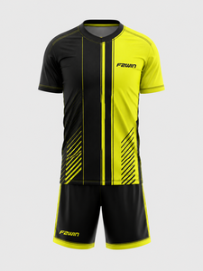 Conjunto de Camiseta de Fútbol para Hombre F2WIN, Rojo y Negro, Manga Corta, Absorbe la Humedad, Cintura Elástica, Malla de Poliéster, Ajuste Atlético - Product Image 6