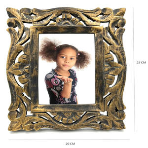 กรอบรูปไม้มะม่วงแกะสลักดอกไม้ดีไซน์โดดเด่นเหมาะสำหรับเป็นของขวัญและตกแต่งบ้านสำนักงานขายส่ง - Product Image 3