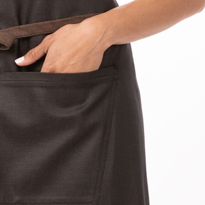Tablier en coton tricoté unisexe avec poches et bretelles réglables pour restaurants et bars - Product Image 5