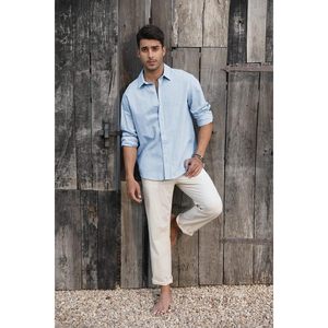 <b>Men's</b> Lightweight <b>Linen</b> Cotton Button-Down <b>Shirt</b> Casual Long Sleeve Spread Collar Plain Tops Single Breasted 6XL Beach Wear - Product Image 5