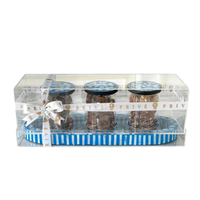 Coffret cadeau n°1 en nacre avec couvercle en bois, pot en acrylique, chocolats écologiques, boîtes cadeaux Ramadan, vente en gros Vietnam