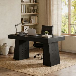 Scrivania Moderna in Legno per Ufficio e Studio, Postazione Computer - Product Image 1