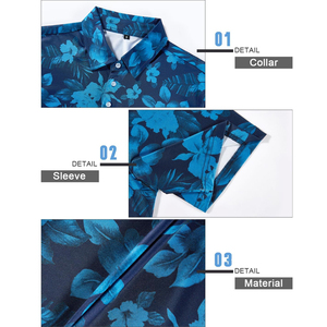 Chemise Homme Tricotée Imprimée de Qualité Supérieure, Respirante, avec Poche, Manches Courtes, Personnalisable, Idéale pour les Vacances en Plein Air - Product Image 4
