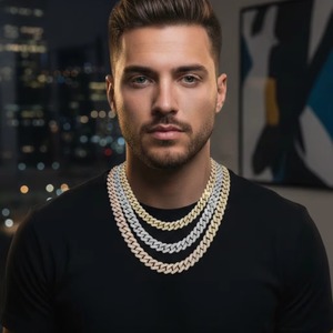 Collar de Cadena Ovalada Estilo Hip Hop para Hombre, con Diamantes, en Plata de Ley 925 o Oro de 10K/14K - Product Image 6