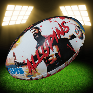 Ballon de Rugby personnalisé Ballon de rugby imprimé de haute qualité Ballon de rugby d'entraînement avec poignée en caoutchouc synthétique - Product Image 2