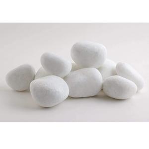 Galets de marbre blanc écologiques pour l'aménagement paysager des jardins, la décoration d'aquariums et les applications de design d'intérieur, disponibles à la vente - Product Image 3