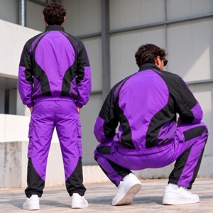 New Style <b>Nylon</b> Zip-Up <b>Pants</b> Set Winter <b>Track</b> Suit Logo Men's Polyester <b>Nylon</b> Tracksuit For Men's Wear Custom Made OEM Size - Product Image 3