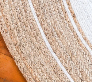 Natural Jute and Cotton Ecofriendly Carpet Round, Jute Round Area <b>Rug</b>, Nhat Minh Wholesale, Handmade In Vietnam - Product Image 4