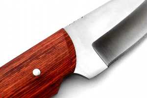Couteau utilitaire extérieur artisanal en acier inoxydable avec manche en bois Pakka rouge, outil EDC - Product Image 4