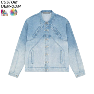 Veste en jean vintage noire personnalisée pour l'hiver, respirante, lavable, motif uni, 100% coton, support OEM ODM, fabrication en gros - Product Image 3