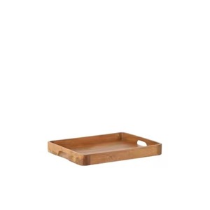 Bandeja de Servicio de Madera con Acabado Natural, Hecha a Mano, para Celebraciones de Aniversario y Eventos - Product Image 1