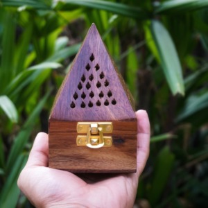 Soporte de madera para incienso Dhoop Batti, quemador de espirales de incienso, soporte para Bakhoor Mubkhar, hecho a mano, fragancia para el hogar, aroma duradero de 5 meses - Product Image 4