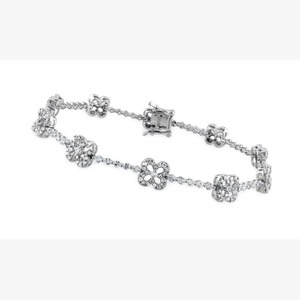 Pulsera de Diamantes Cultivados en Laboratorio, Oro Blanco de 14K - Product Image 3
