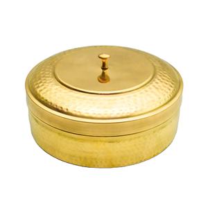 Beau design Boîte à épices en laiton de bonne qualité boîte à épices design en laiton métal avec touche dorée - Product Image 1