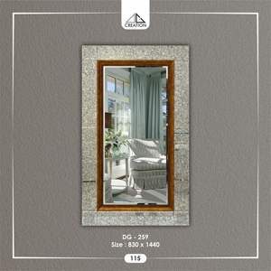 Añade un toque de sofisticación a tu recibidor, dejando este espejo veneciano con diseño de arte decorativo para montar en la pared, ecológico, para tu espacio. - Product Image 6