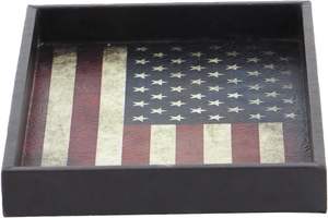 ถาดเสิร์ฟลายธงชาติแบบเป็นมิตรต่อสิ่งแวดล้อม ทำจากไม้เอ็มดีเอฟเคลือบแลคเกอร์ สำหรับงานเทศกาลอเมริกัน วันรำลึก และงานปาร์ตี้วันที่ 4 กรกฎาคม - Product Image 5