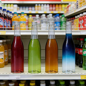 Bouteille de vin en plastique transparente de qualité alimentaire de 350 ml (12 oz) vide en gros avec bouchon en aluminium pour sauces, jus, bière, sodas et autres boissons - Product Image 4