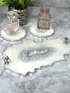 Handmade Eco-Friendly Resin Serving <b>Tray</b> with Creative Design Customized Size & Color Model - Product Image 1