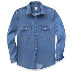 Camisa de Mezclilla para Hombre, Elegante, 100% Algodón, Manga Larga, Lavado Vintage, Uso Casual, Tejido Transpirable, Cómoda y Duradera, Ideal para Hombres - Product Image 3