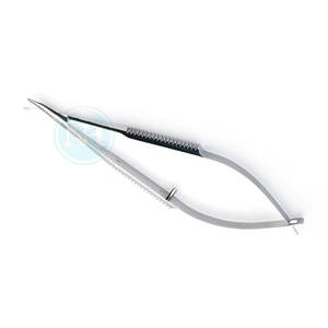 Tijeras Oftálmicas Corneosclerales de Acero Inoxidable para Mano Izquierda, Hojas Medianas, Herramientas Quirúrgicas - Product Image 6