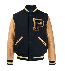 Varsity Jackets Top Quality Streetwear Canvas OEM Custom 2025 Chenille Patch Embroidery Stand Full Leather Bomber Baseball Jacke - Product Image 5