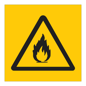 Etiquetas Autoadhesivas Brady con Símbolos de Materiales Inflamables para la Señalización de Riesgos Químicos - Product Image 1