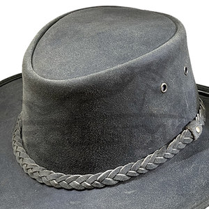 Suede Leather <b>Hat</b> Olive Green Western Braided <b>Band</b> Vintage Outdoor Unisex Four Seasons Custom Cowboy <b>Hat</b> - Product Image 4